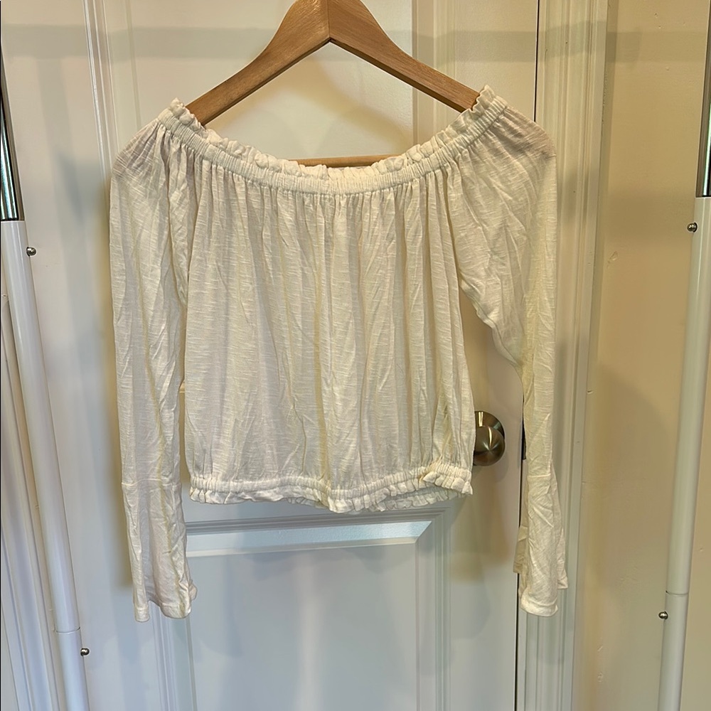 Emma & Sam Off The Shoulder Long Sleeved Peasant Top